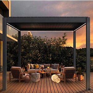 Pergola standard électrique 3m x 4m gris