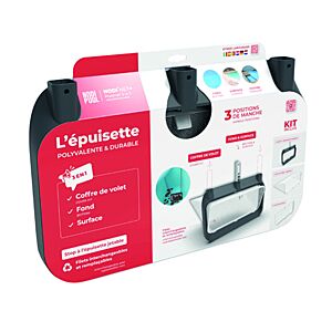Épuisette 3 en 1 Coffre de volet, fond et surface de piscine Nodinet +