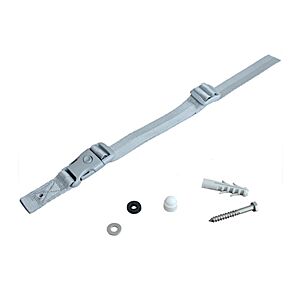 Boucle anti-soulèvement fixation paroi avec lanière gris clair Sofatec