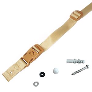 Boucle anti-soulèvement fixation paroi avec lanière Sable SOFATEC