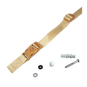 Boucle anti-soulèvement fixation paroi avec lanière Sable SOFATEC