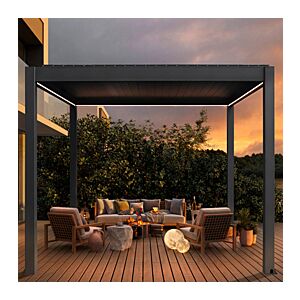Pergola standard électrique 3m x 4m gris