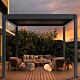 Pergola standard manuelle 3m x 3m gris