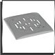 Bride + Grille avec cadre GRIS 63690G pour bonde de fond carrée WELTICO